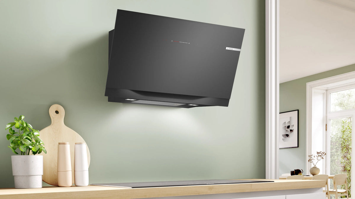 Hotă decorativă Bosch DWK91LT60, Seria 8, 90 cm, neagră