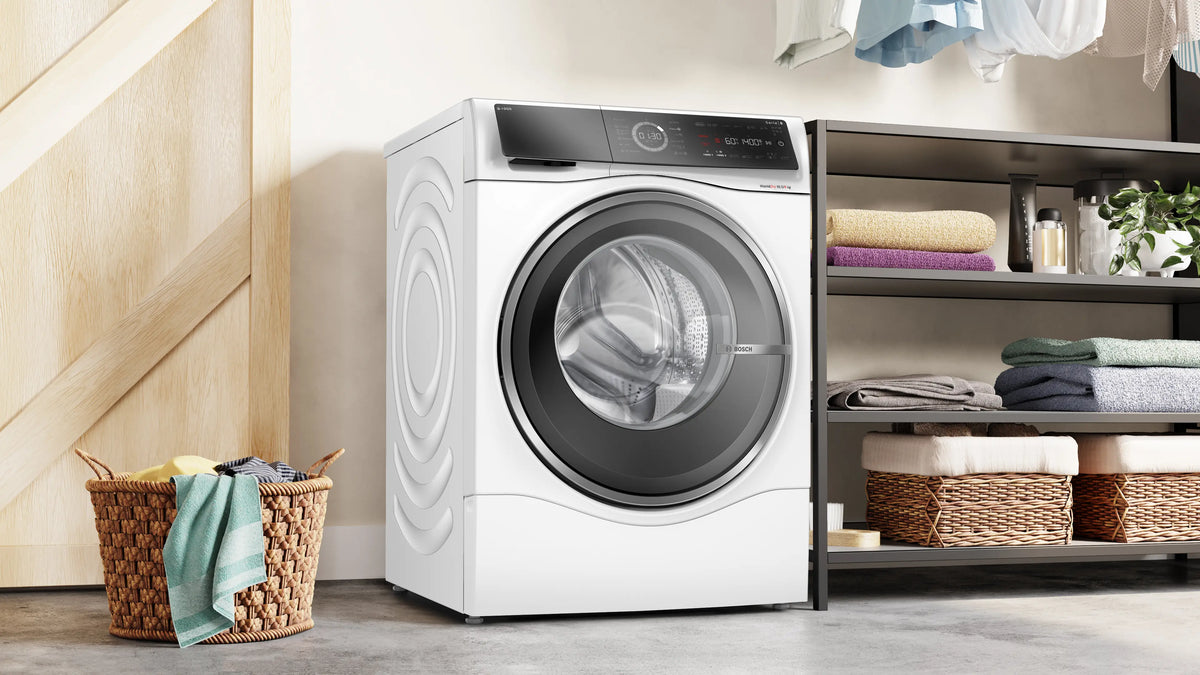 Mașină de spălat rufe cu uscător Bosch WNC254A0BY, Seria 8, 10.5 kg, albă