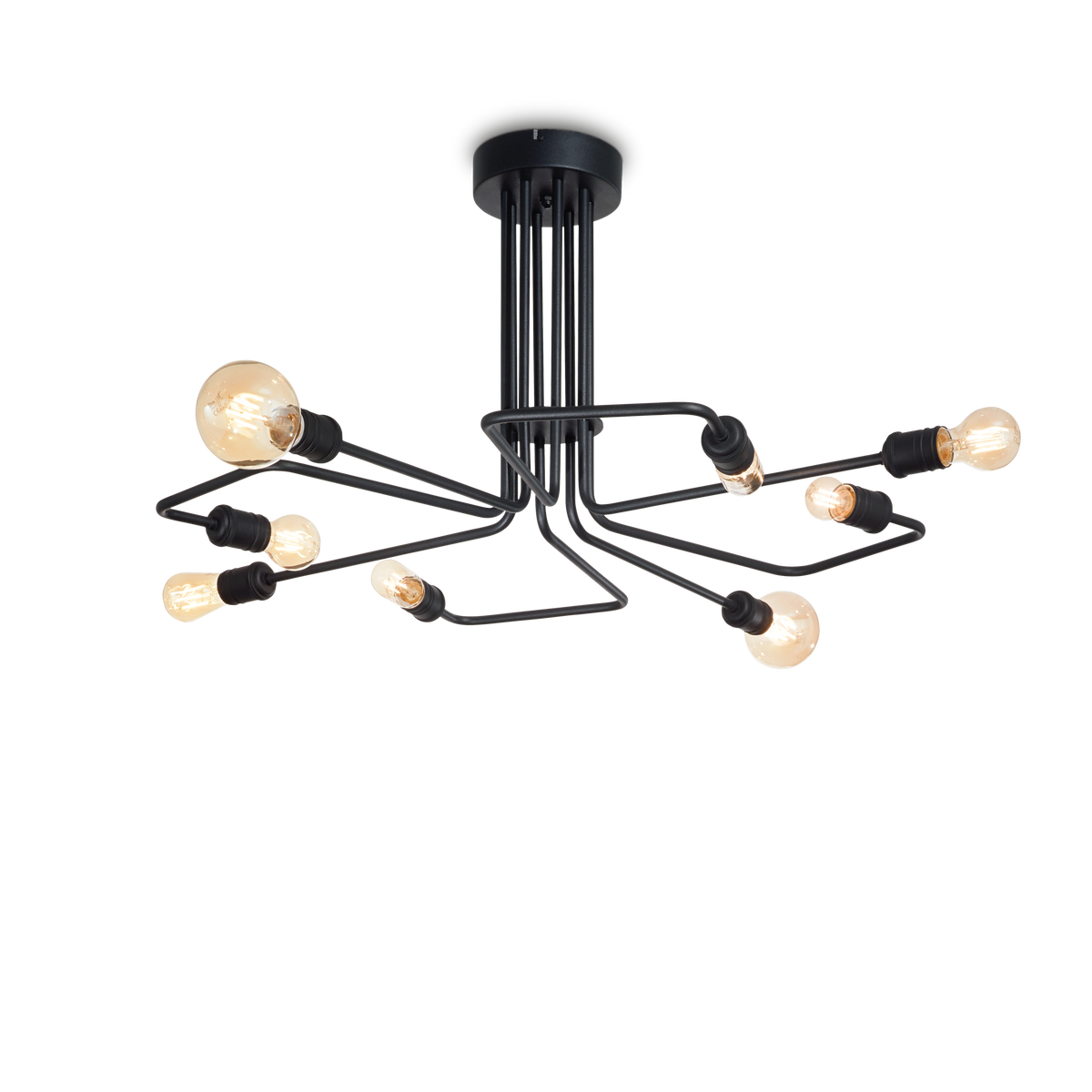 Plafonieră Ideal Lux Triumph PL8, negru, 242378