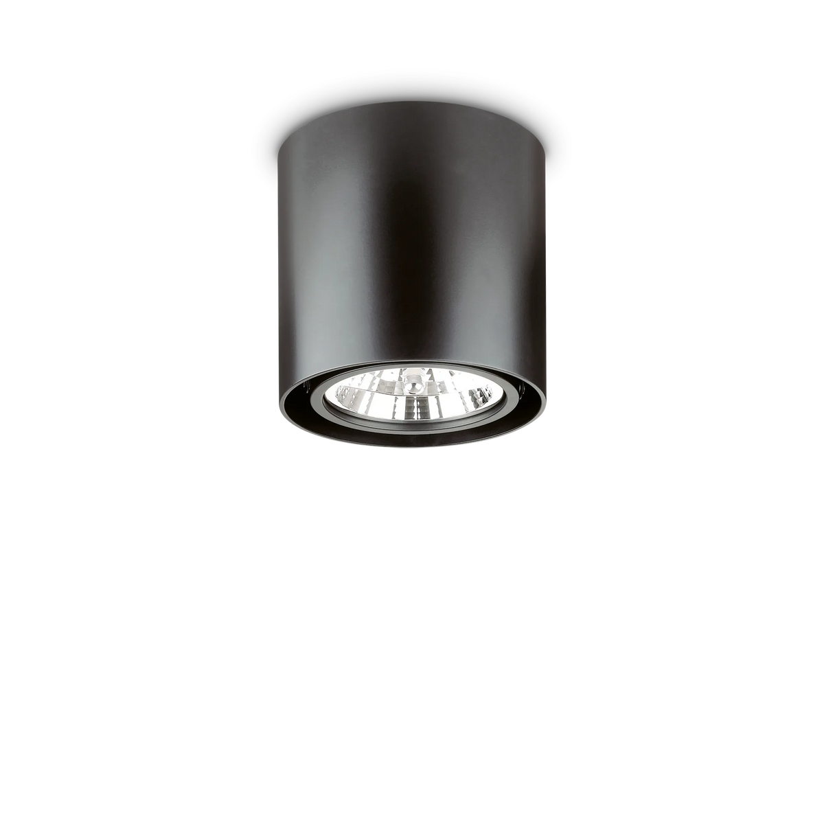 Plafonieră Ideal Lux Mood PL1 Round, negru, Ø15 cm, 243450