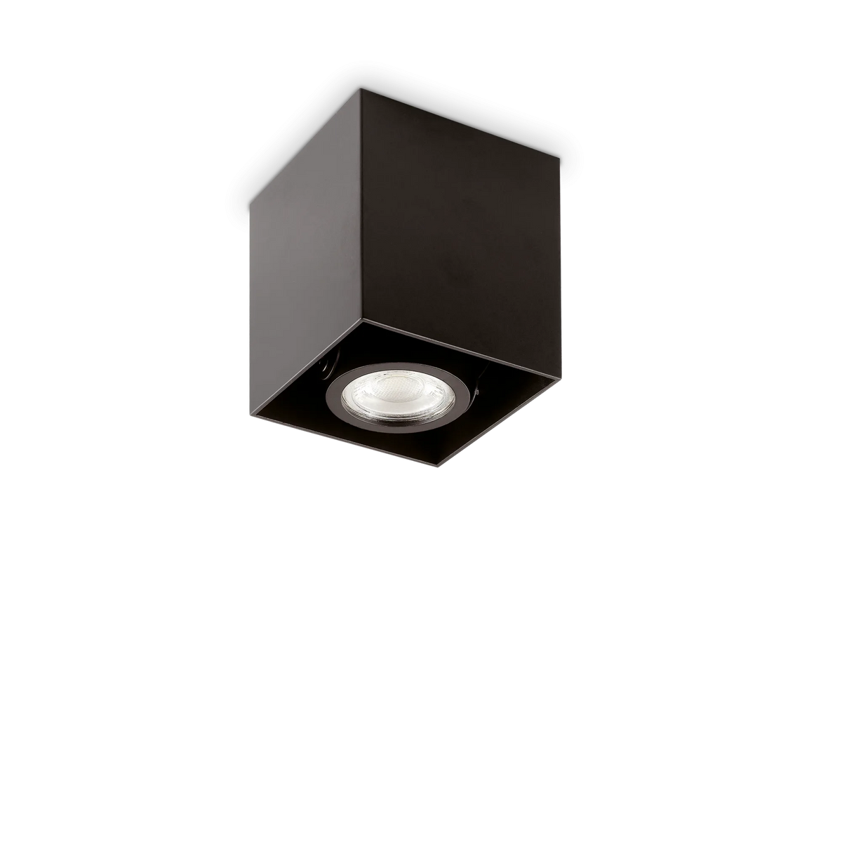 Plafonieră Ideal Lux Mood PL1 Square, negru, Ø9 cm, 243948