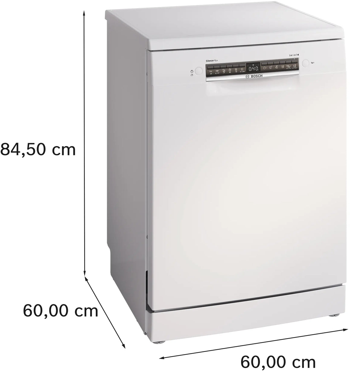 Mașină de spălat vase Bosch SMS4EMW06E, Seria 4, 60 cm, 14 seturi, albă