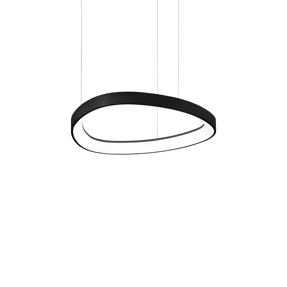 Lustră Ideal Lux Gemini ON-OFF 3000K, negru, Ø42 cm, 247236