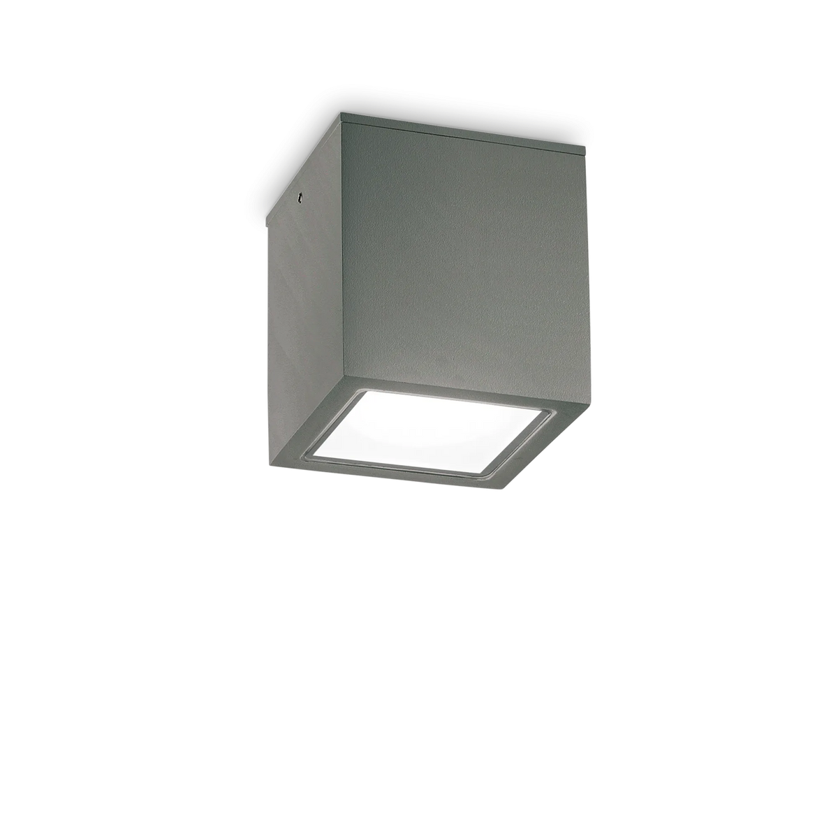 Plafonieră de exterior Ideal Lux Techo PL1 Square, antracit, Ø15 cm, 251516