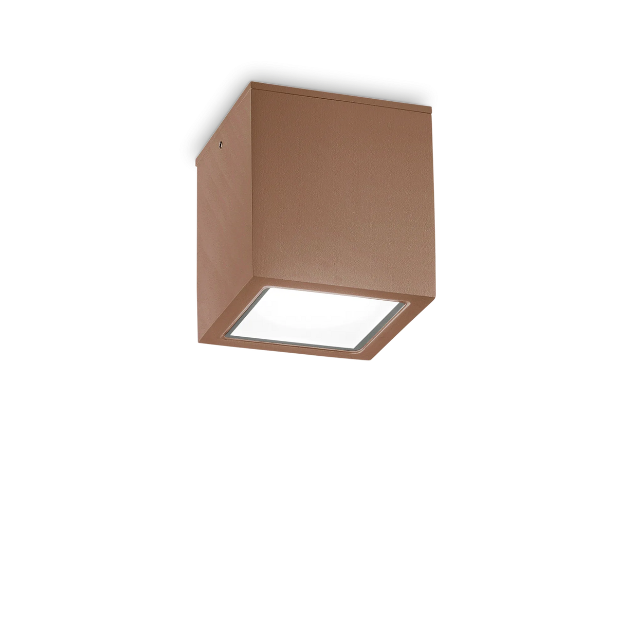 Plafonieră de exterior Ideal Lux Techo PL1 Square, cafea, Ø15 cm, 251547