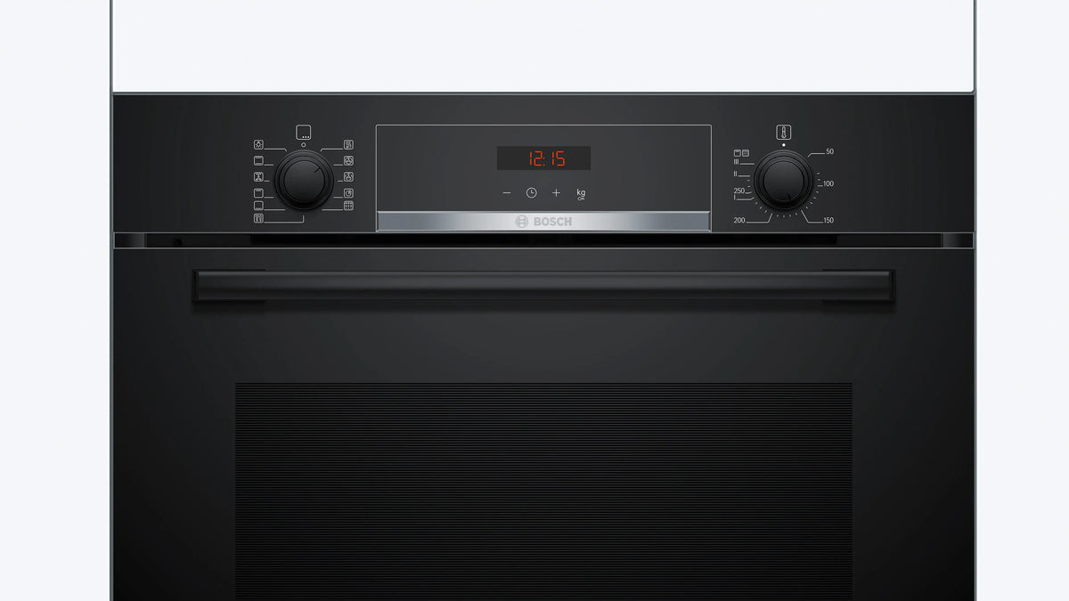 Cuptor încorporabil Bosch HBA574BB3, Seria 4, 71 l, curățare pirolitică, negru