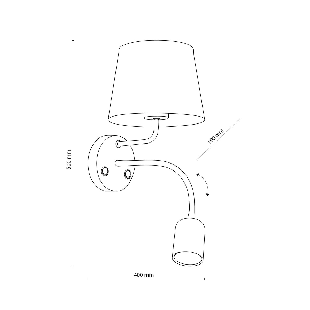 Aplica alba Maja 2 dulii E27 + GU10 TK 10080