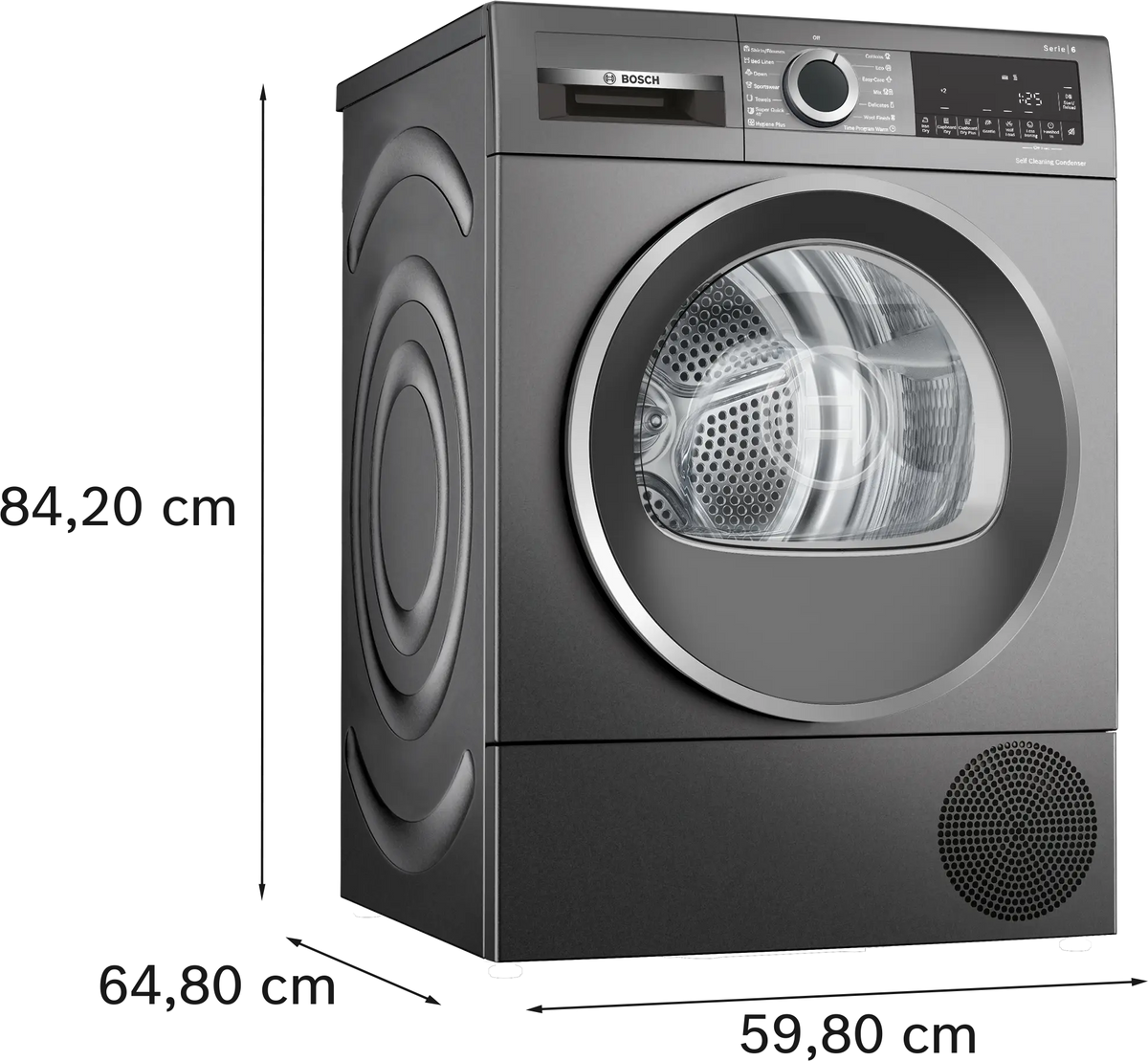 Uscător de rufe Bosch WQG245DREU, Seria 6, 9 kg, pompă de căldură