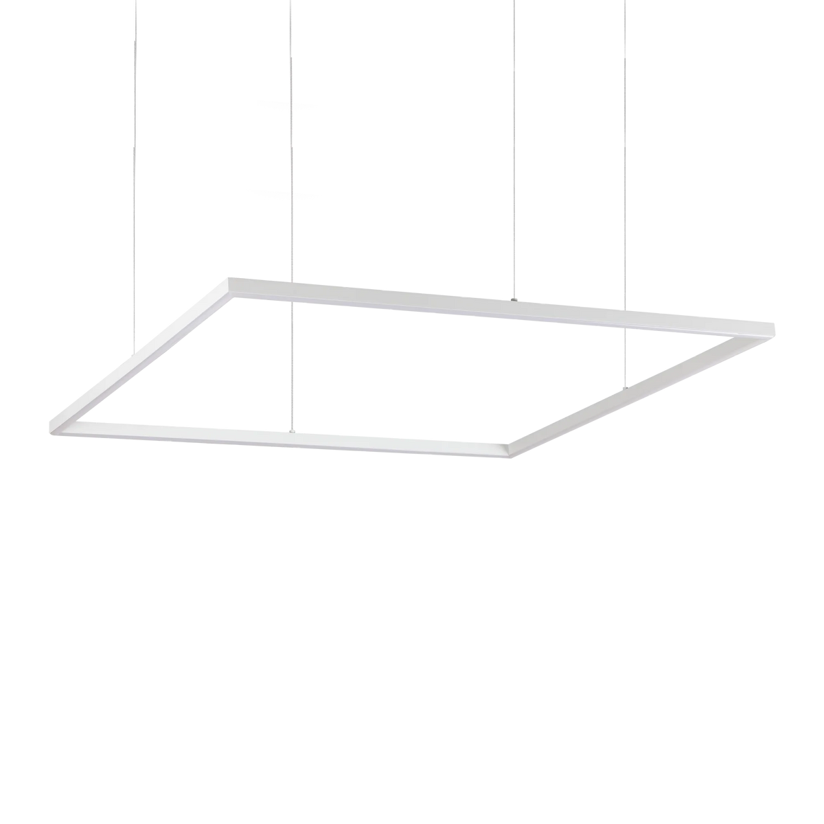 Lustră Ideal Lux Oracle Slim Square 3000K ON-OFF, alb, Ø90 cm, 259192