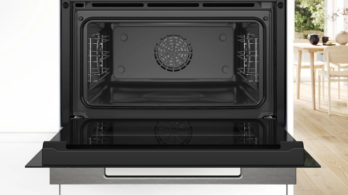 Cuptor compact încorporabil cu abur Bosch CSG7361B1, Seria 8, 1 l, negru