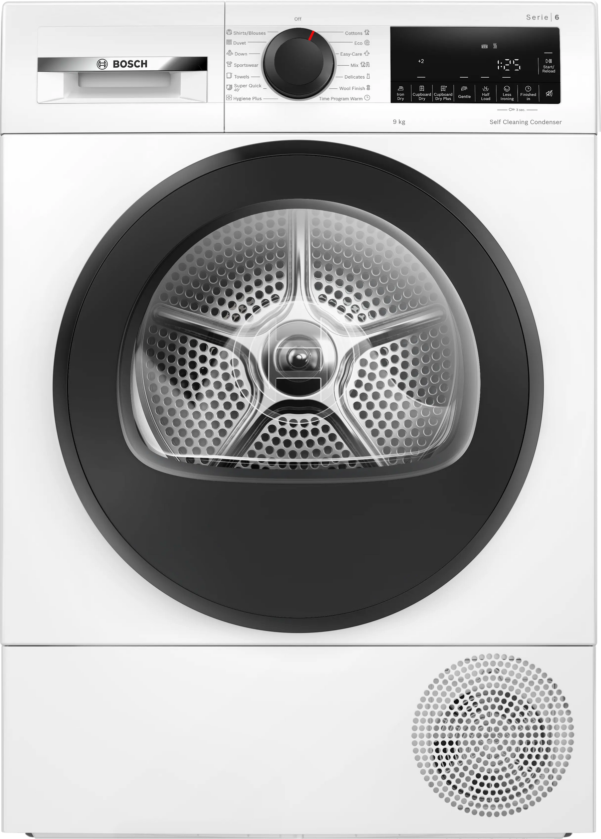 Uscător de rufe Bosch WQG24501BY, Seria 6, 9 kg, pompă de căldură, alb