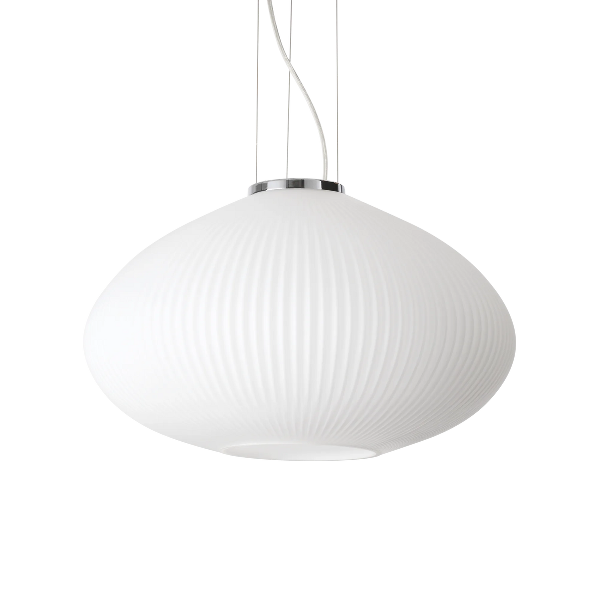 Pendul Ideal Lux Plisse' SP1, crom, Ø45 cm, 264523