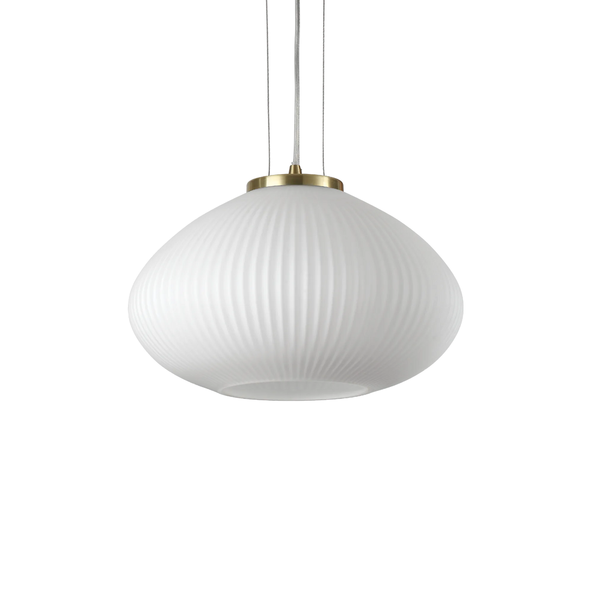 Pendul Ideal Lux Plisse' SP1, alamă, Ø35 cm, 264547