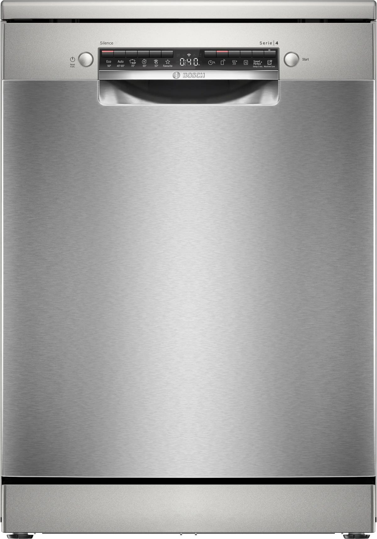Mașină de spălat vase Bosch SMS4HVI21E, Seria 4, 60 cm, 14 seturi, inox