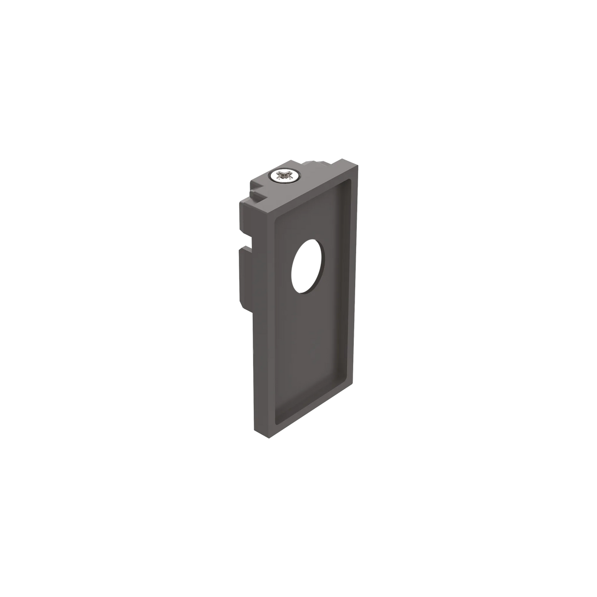 Capac de capăt Ideal Lux Ego End Cap High cu orificiu, negru, 267234