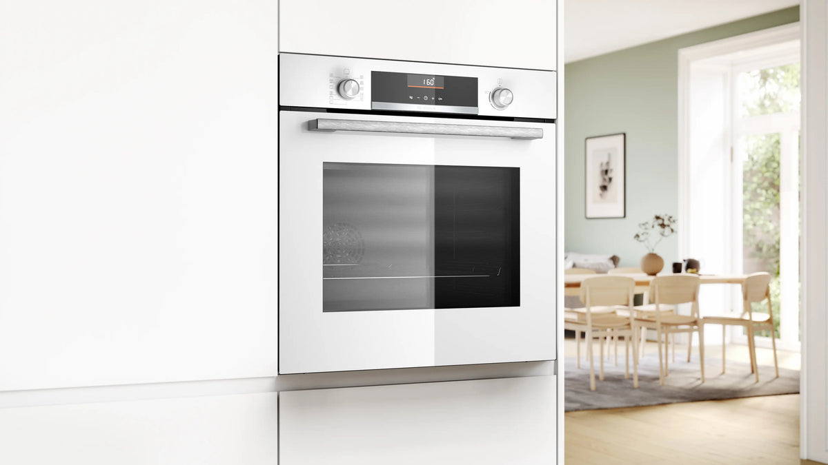 Cuptor încorporabil Bosch HBG536EW4, Seria 6, 71 l, alb