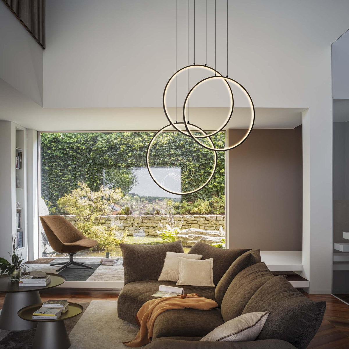 Lustră Ideal Lux Frame Cerchio 3000K, negru, 269337