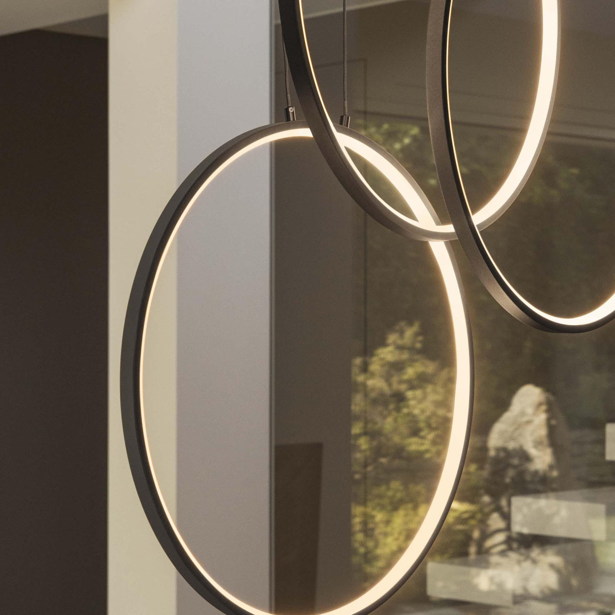 Lustră Ideal Lux Frame Cerchio 3000K, negru, 269337
