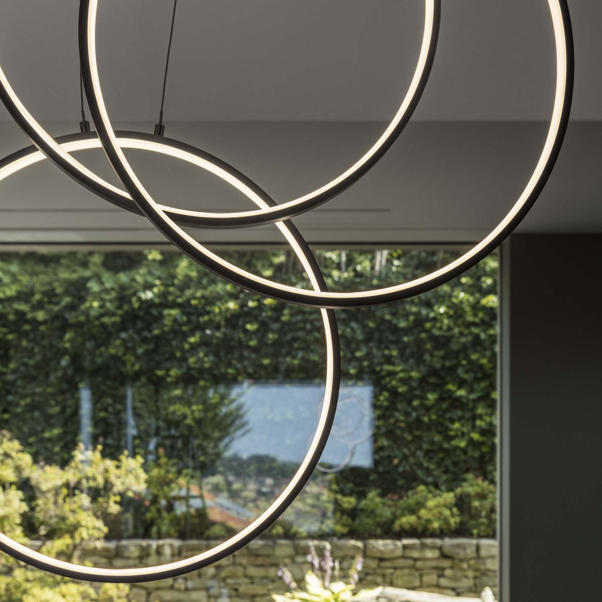 Lustră Ideal Lux Frame Cerchio 3000K, negru, 269337