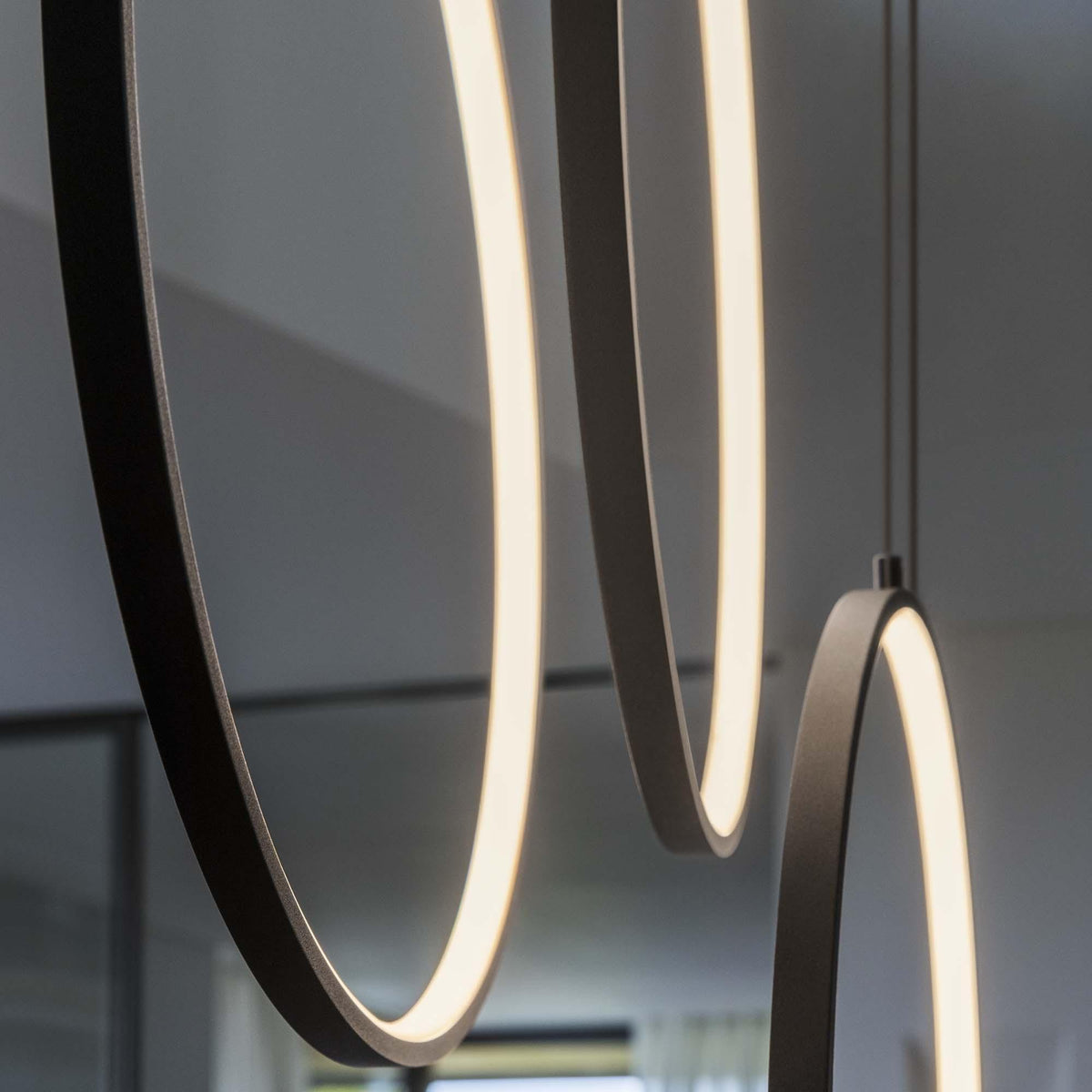 Lustră Ideal Lux Frame Cerchio 3000K, negru, 269337