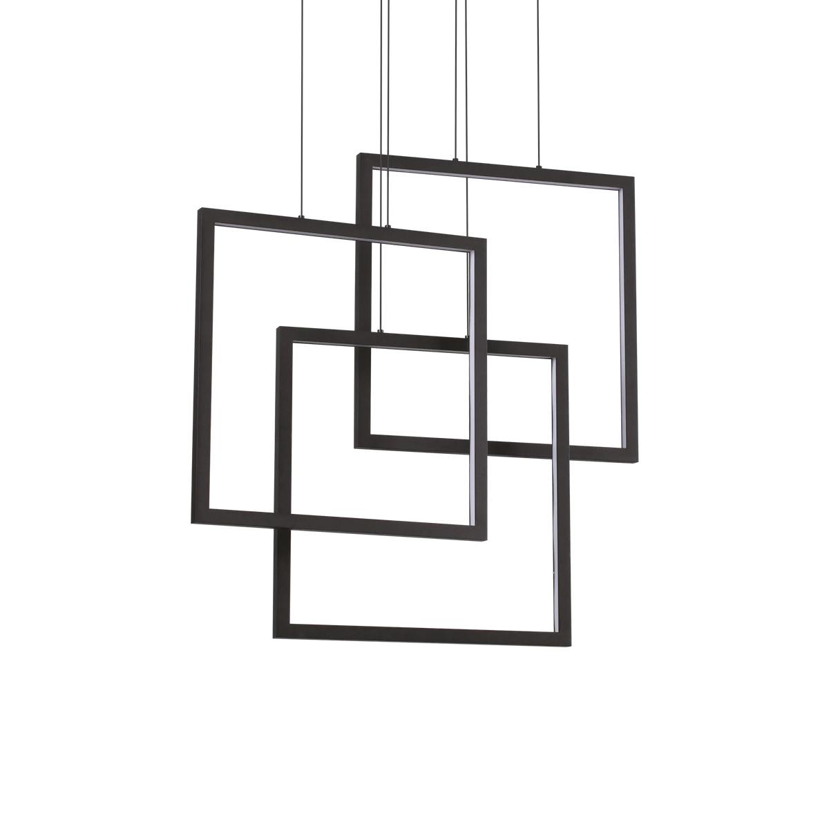 Lustră Ideal Lux Frame Quadrato 3000K, negru, 269375