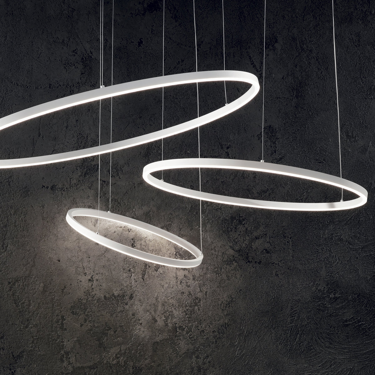 Lustră Ideal Lux Oracle Slim Round 4000K ON-OFF, alb, Ø90 cm, 269870