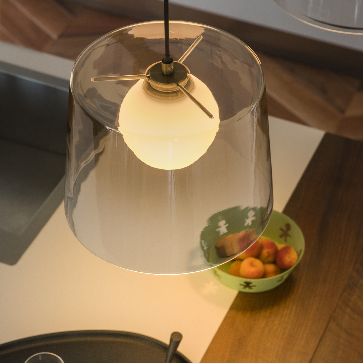 Pendul Ideal Lux Fade SP1, chihlimbar, 271316