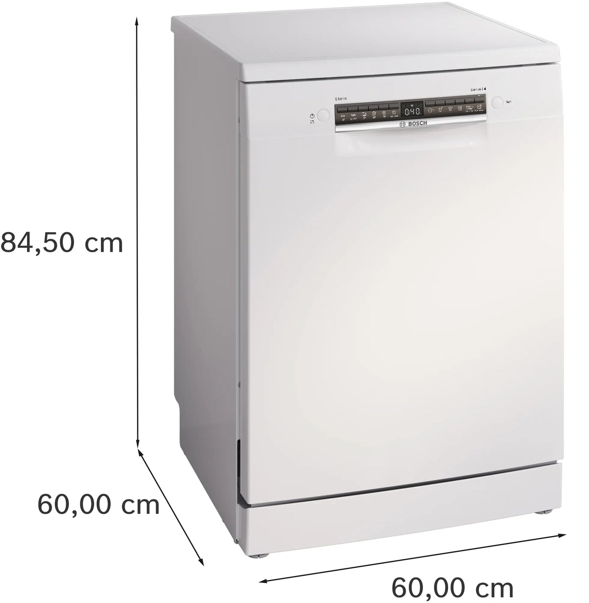 Mașină de spălat vase Bosch SMS4HTW16E, Seria 4, 60 cm, 13 seturi, albă