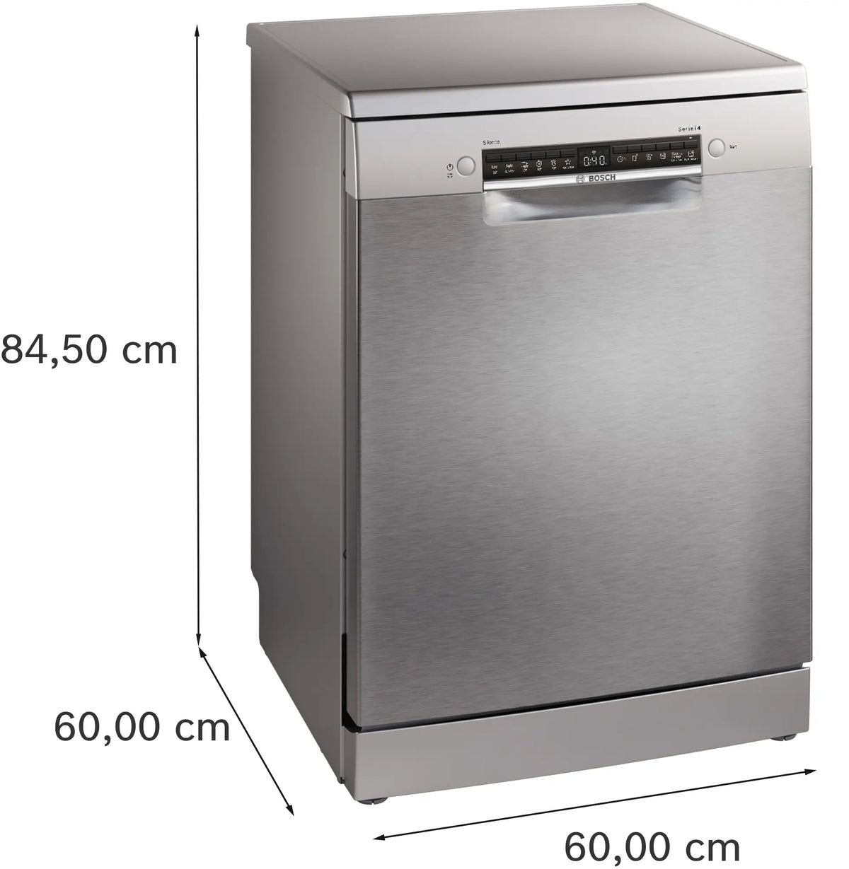 Mașină de spălat vase Bosch SMS4HVI21E, Seria 4, 60 cm, 14 seturi, inox
