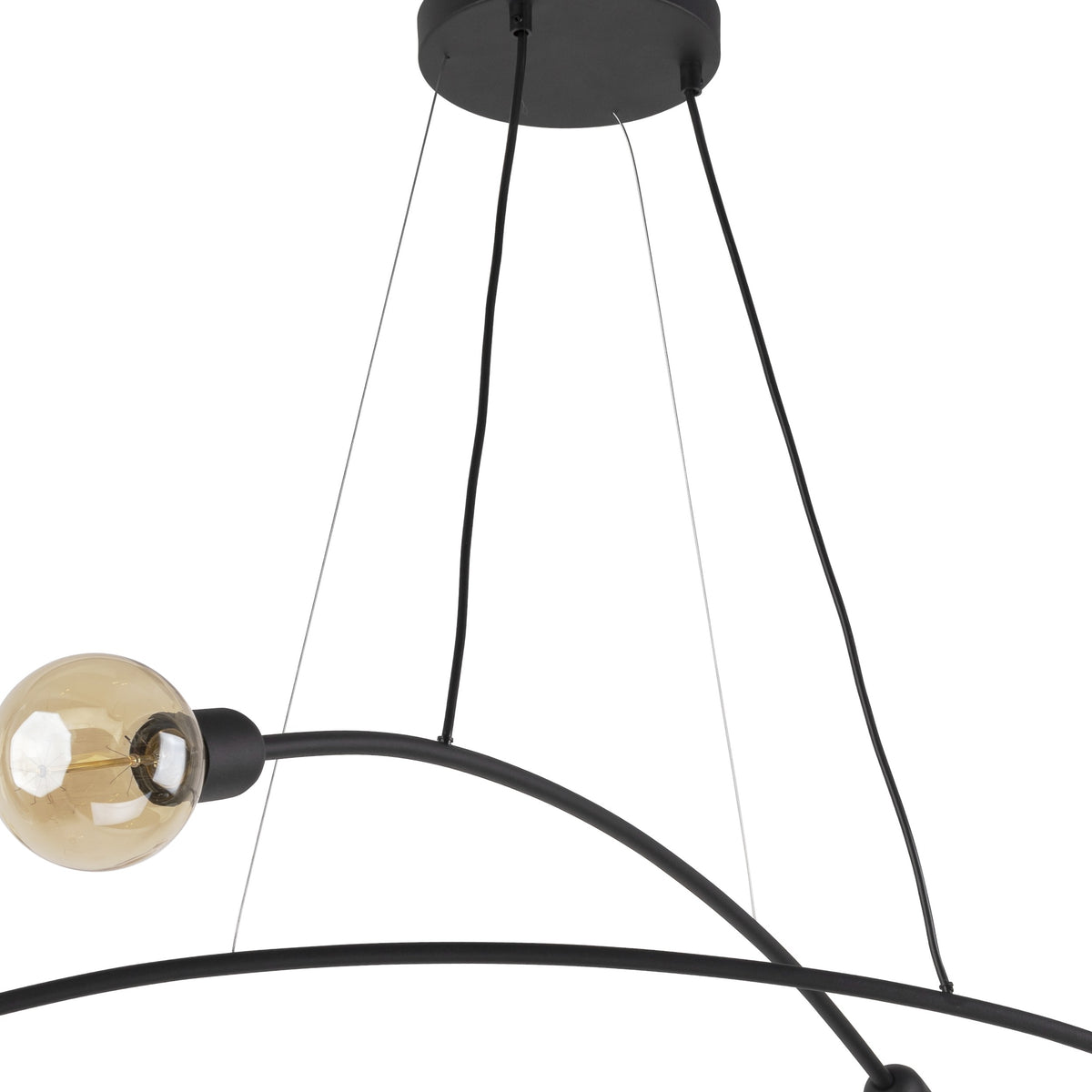 Lampa suspendata Helix neagra 2 brate, 4x E27 15W 2724