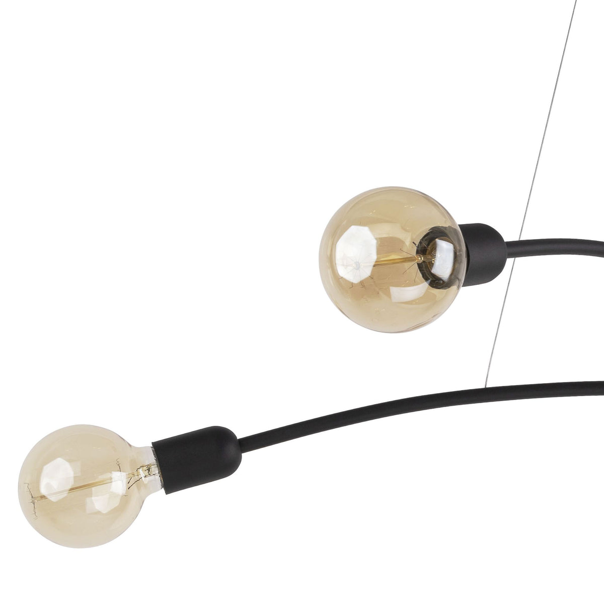 Lampa suspendata Helix neagra 2 brate, 4x E27 15W 2724