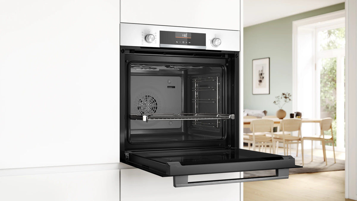 Cuptor încorporabil Bosch HBG536EW4, Seria 6, 71 l, alb