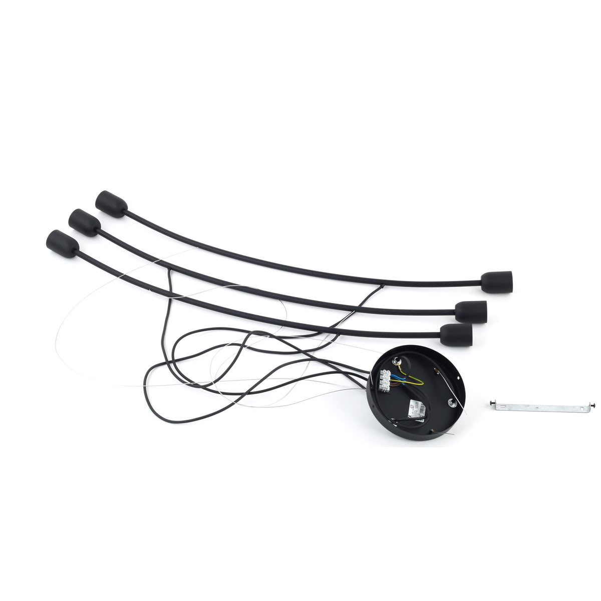 Lampa suspendata Helix neagra 3 brate, 6x E27 15W 2726