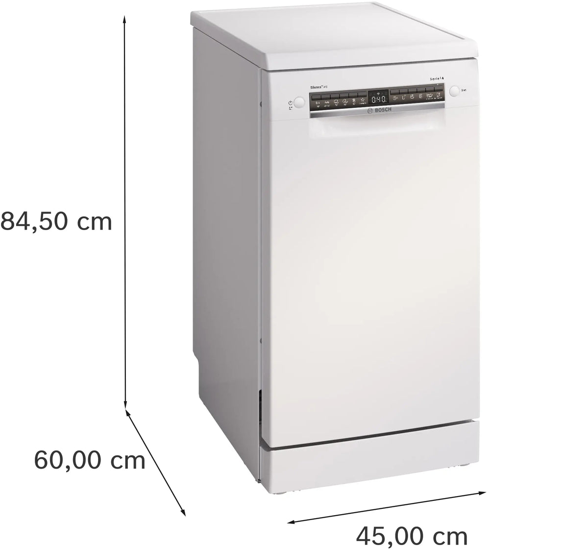 Mașină de spălat vase Bosch SPS4EMI17E, Seria 4, 45 cm, 10 seturi, inox