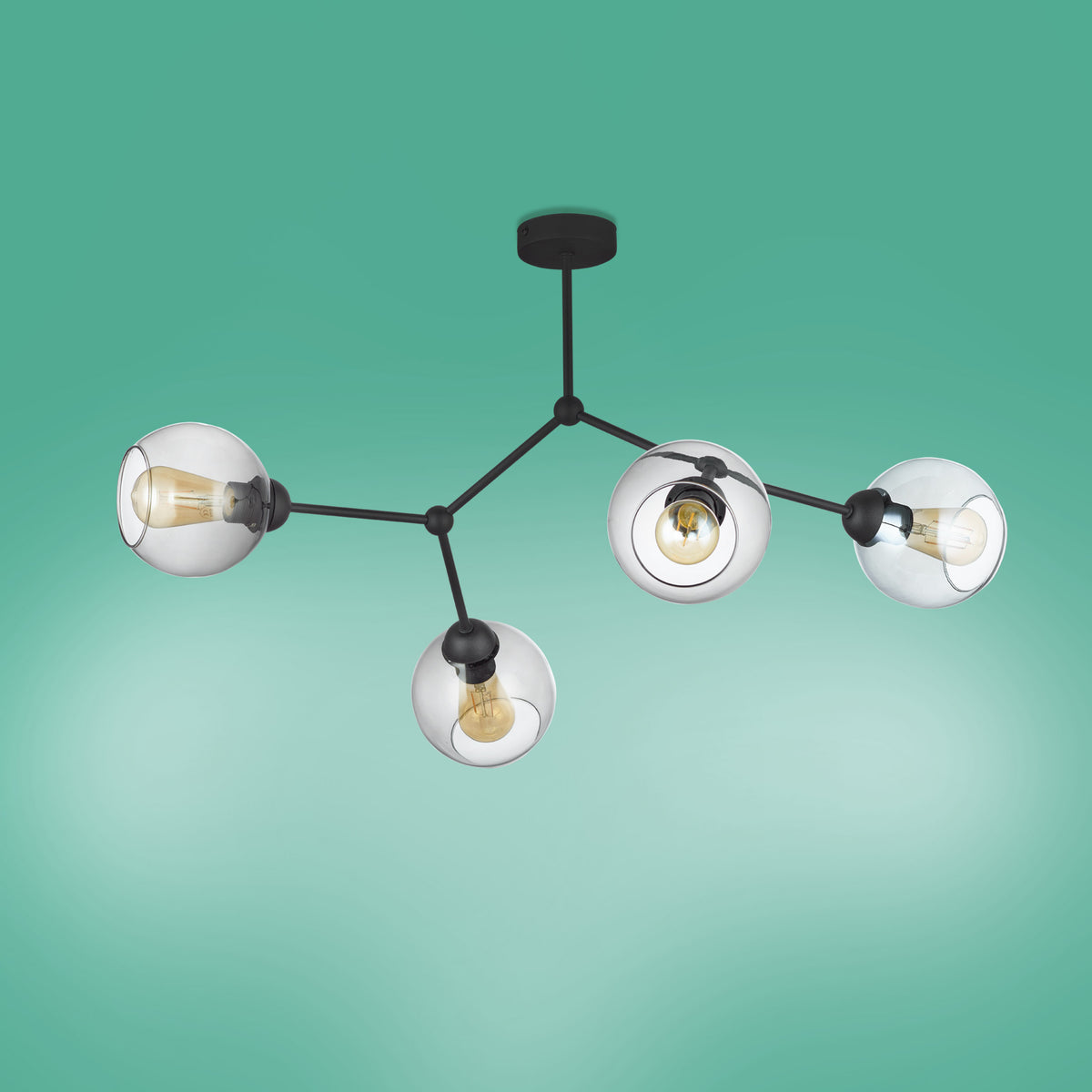 Lustră TK Lighting Fairy 4, negru, 4 x E27, 2730