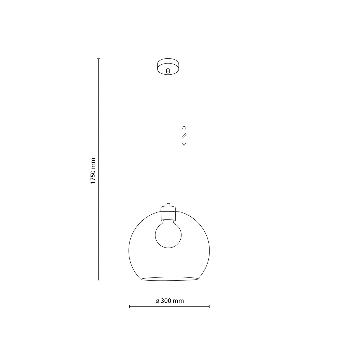 Pendul TK Lighting Cubus Transparentny 1, 2742