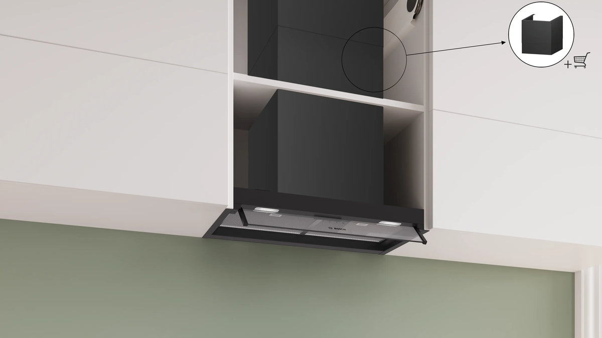 Hotă încorporabilă Bosch DBB65CC60, Seria 4, 60 cm, neagră