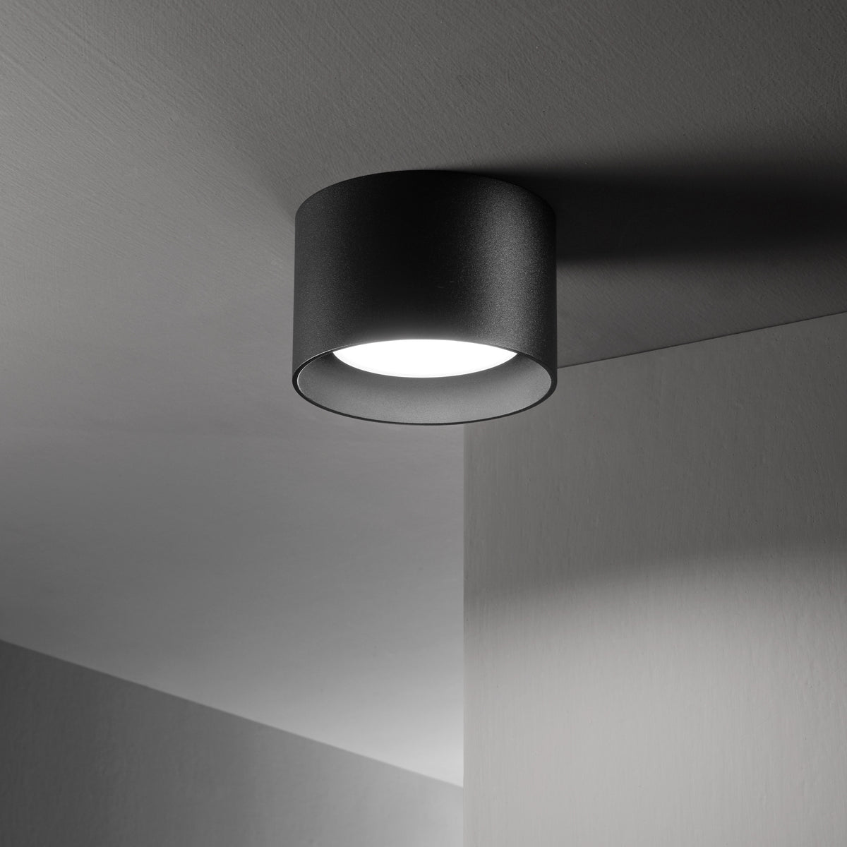 Plafonieră Ideal Lux Spike PL1 Round, negru, 278704