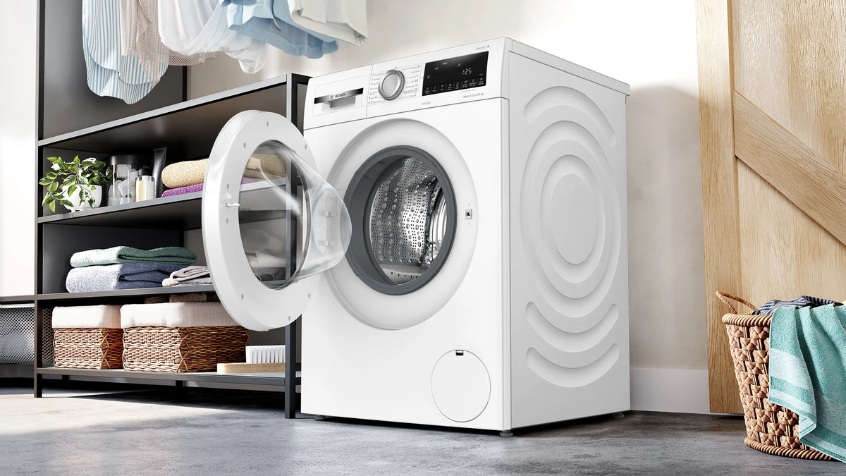 Mașină de spălat rufe cu uscător Bosch WNA14401BY, Seria 4, 9 kg, albă