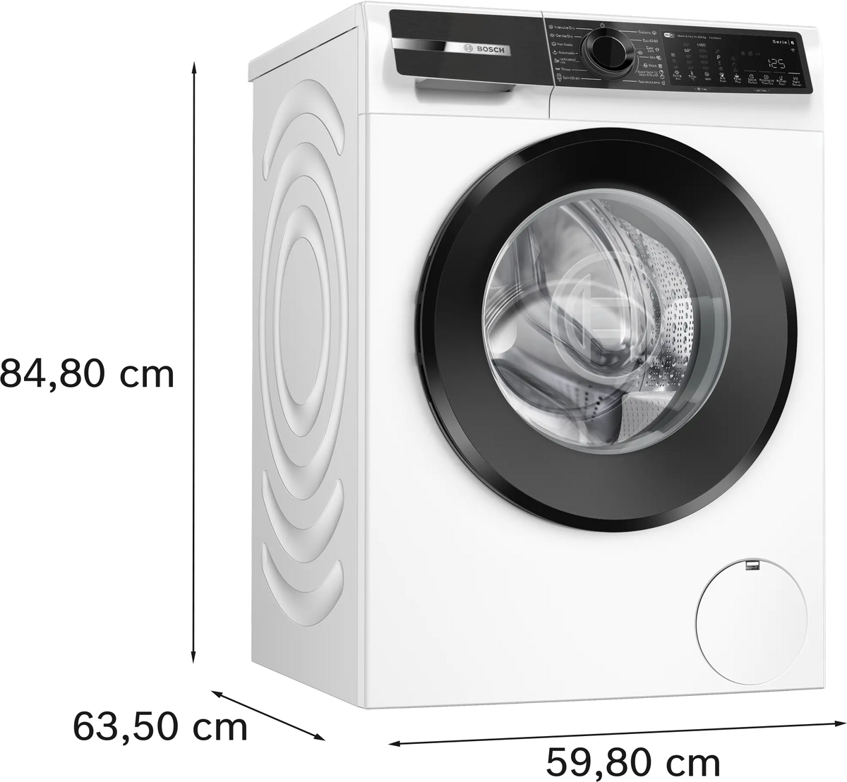 Mașină de spălat rufe cu uscător Bosch WNG25401BY, Seria 6, 10.5 kg, albă