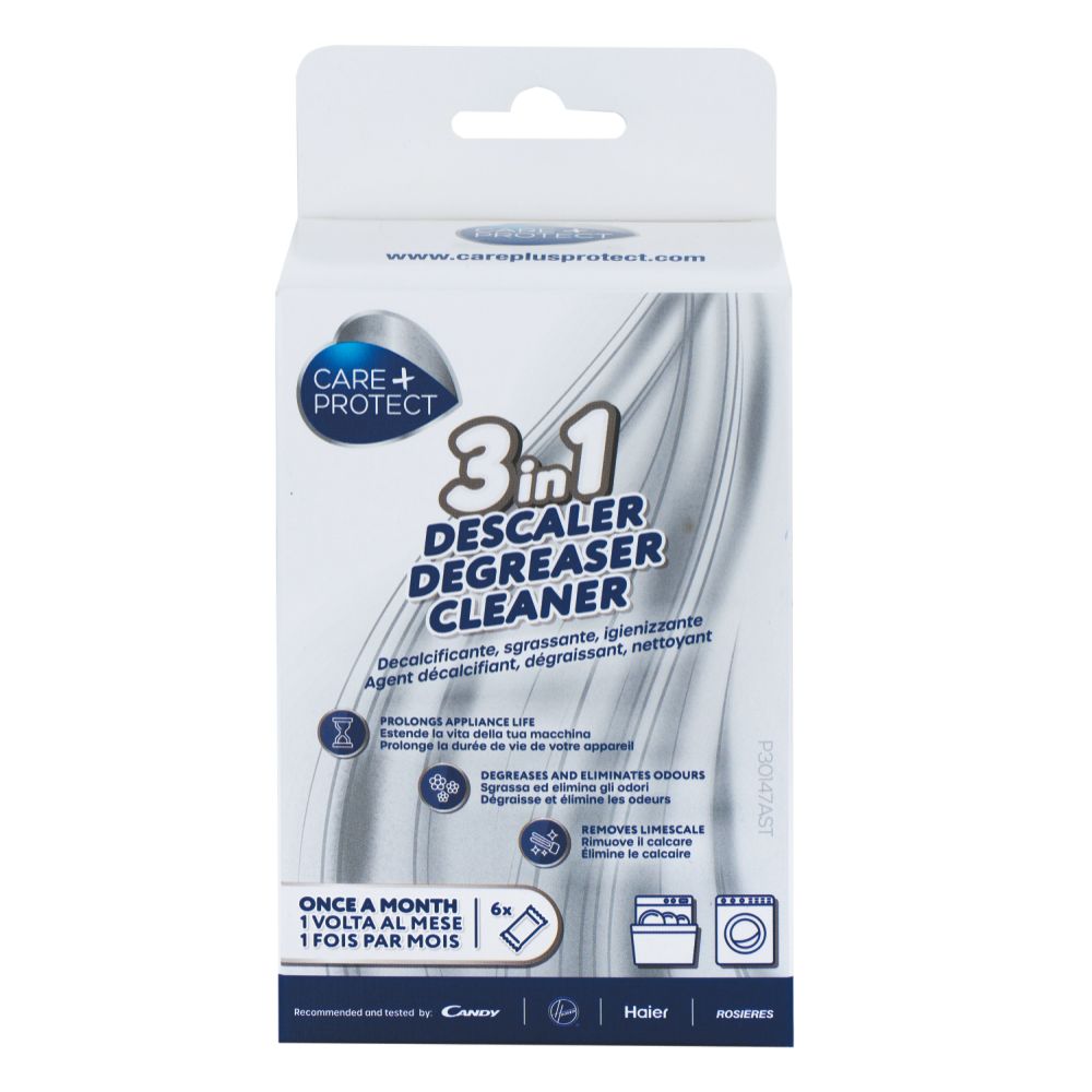 Soluție anticalcar 3 în 1 pentru mașina de spălat rufe și vase Care+Protect CPP0650DW