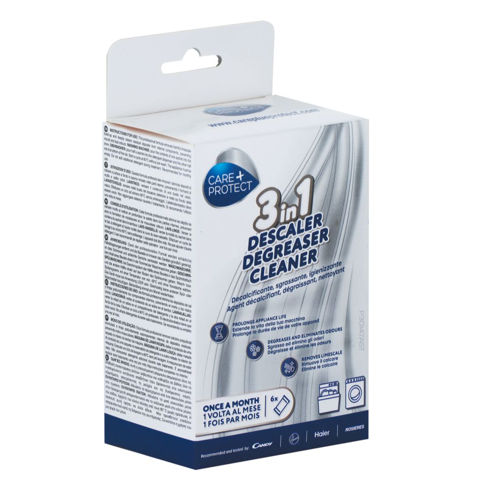 Soluție anticalcar 3 în 1 pentru mașina de spălat rufe și vase Care+Protect CPP0650DW