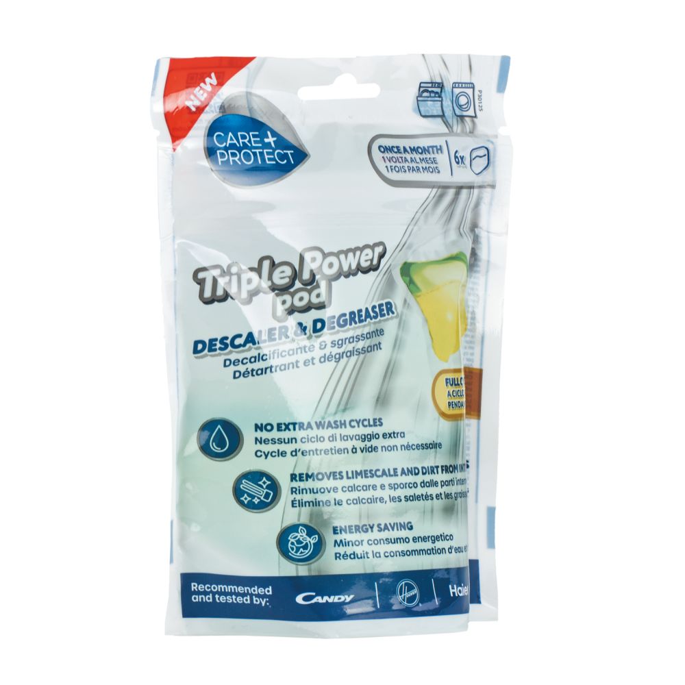 Capsule Triple Power pentru mașina de spălat rufe și vase Care+Protect CPPPODWMDW