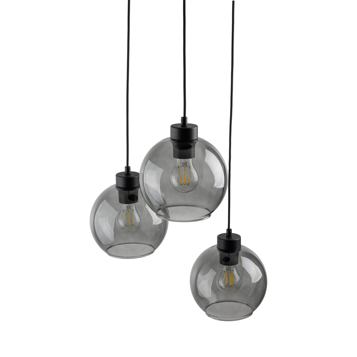 Lustră TK Lighting Cubus 3 Rotund, grafit, 3 x E27, 2819