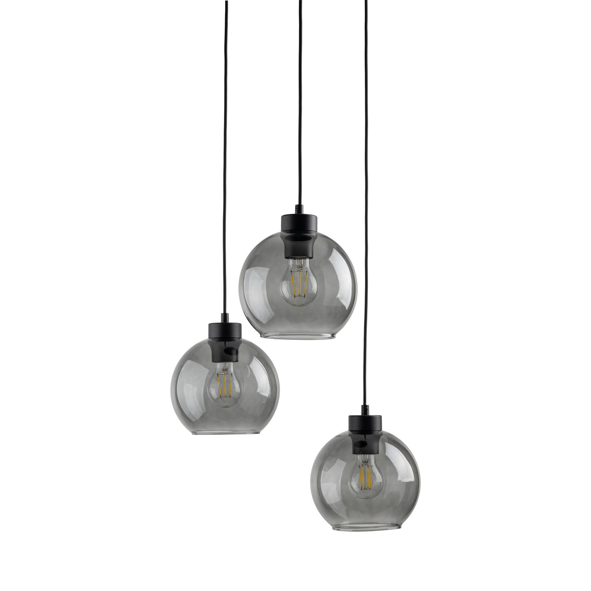 Lustră TK Lighting Cubus 3 Rotund, grafit, 3 x E27, 2819
