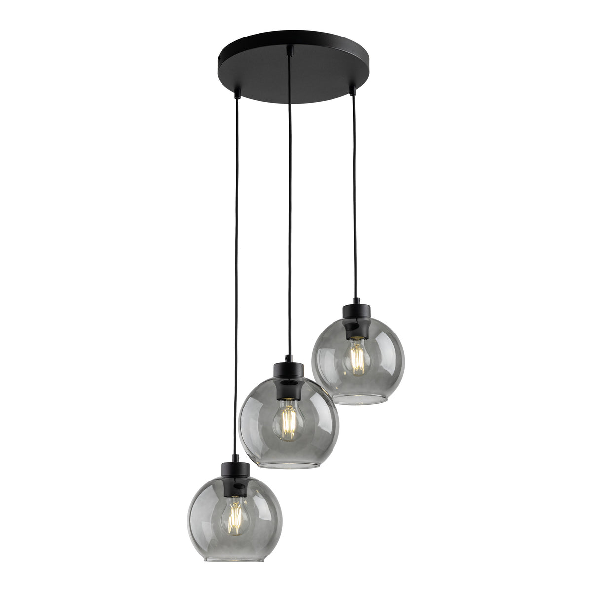 Lustră TK Lighting Cubus 3 Rotund, grafit, 3 x E27, 2819