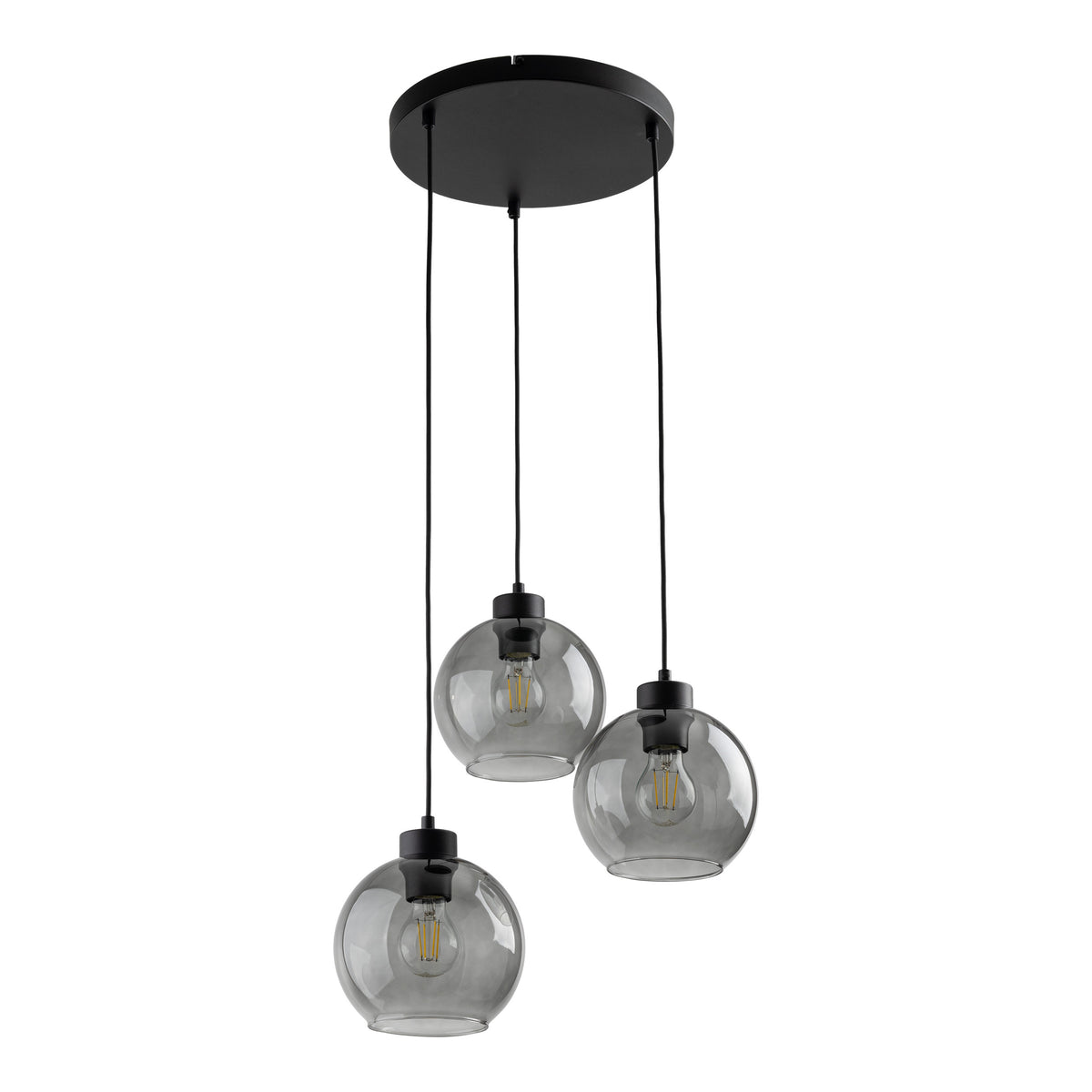 Lustră TK Lighting Cubus 3 Rotund, grafit, 3 x E27, 2819