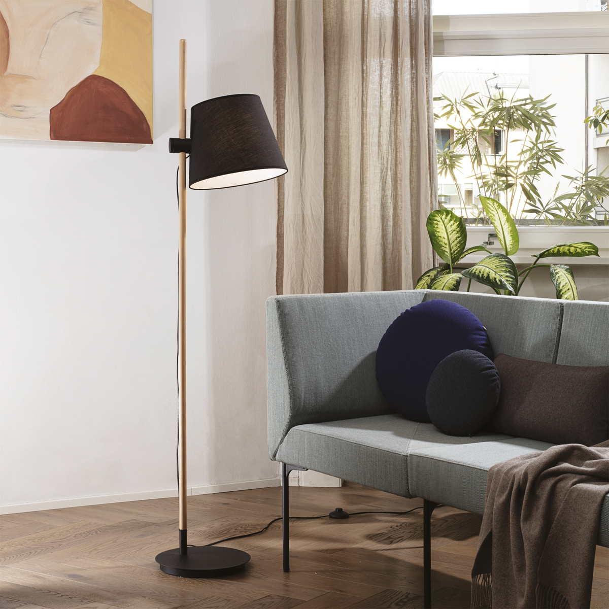 Lampadar Ideal Lux Axel PT1, negru, 282084