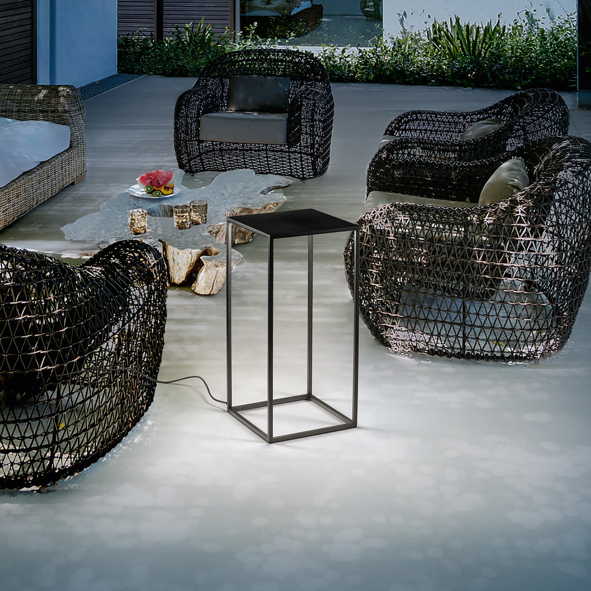 Lampă de exterior Ideal Lux Ipotesi, negru, H73 cm, 282251