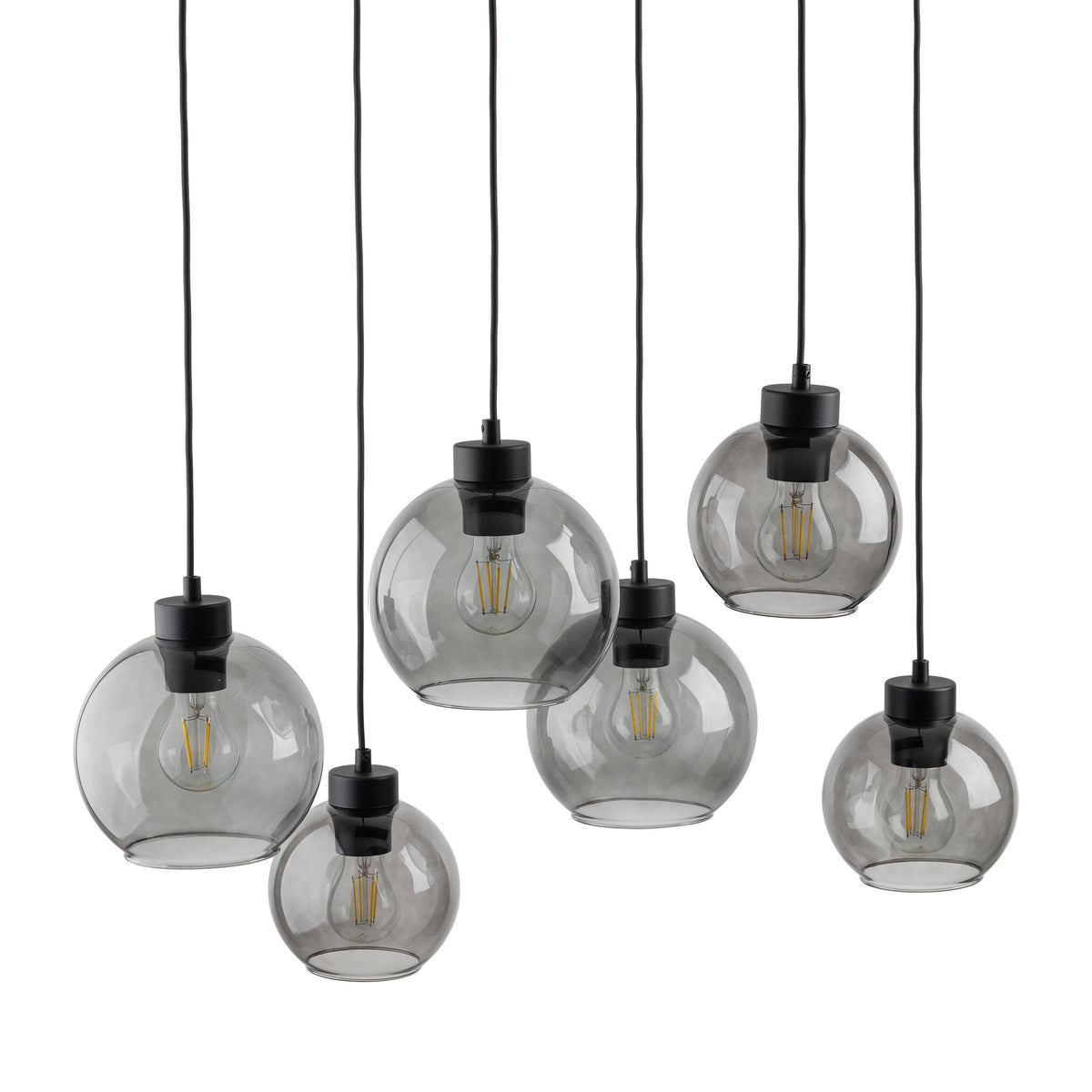 Lampa suspendata Cubus Grafit 6 surse de lumina 2833 TK 2833